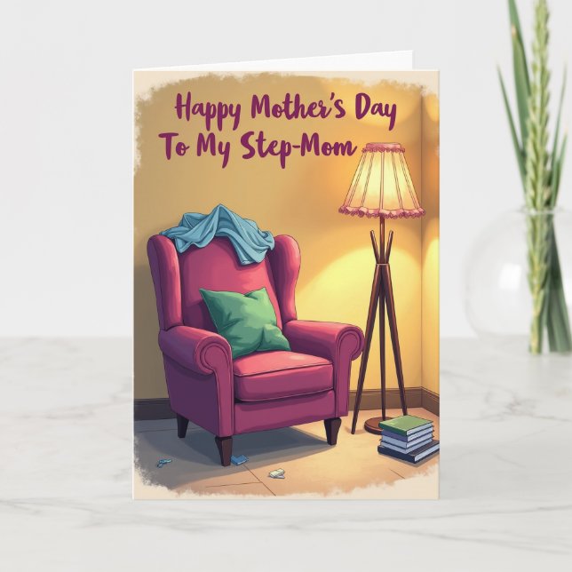 Cozy Step Mom Mothers Day Card (Front)