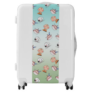 Cozy suitcase with boy and dog