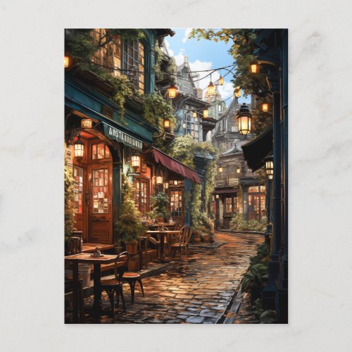 Cozy Summer Alley Postcard