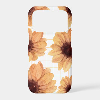 Cozy Sunflower Grid Aesthetic Autumn Phone Case
