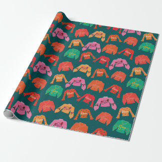 Cozy sweaters Christmas wrapping paper