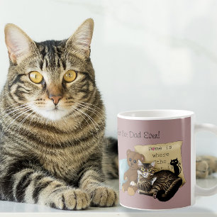 Cozy Tabby Pink Father's Day Coffee Mug