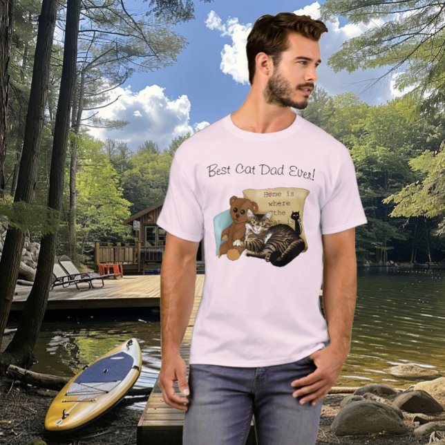 Cozy Tabby Pink Father's Day T-Shirt (Creator Uploaded)
