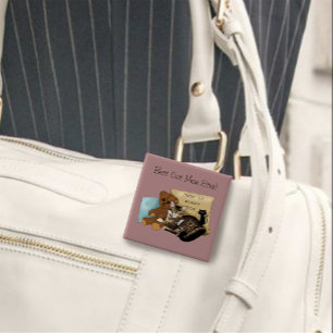 Cozy Tabby Pink Mother's Day Button