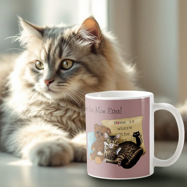 Cozy Tabby Pink Mother's Day Coffee Mug (Creator Uploaded)