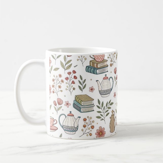 Cozy Tea & Books Mug (Left)