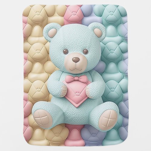 Cozy Teddy Bear Baby Blanket for Kids Room Decor
