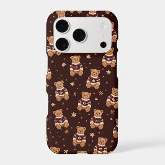 Cozy Teddy Bear Sweater Pattern Iphone 18 Pro Case