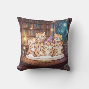 Cozy Tiger Tales Library Pillow