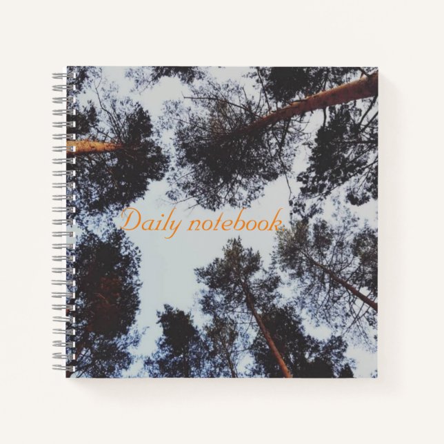 Cozy trees photo daily notebook (Front)