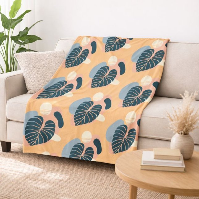 Cozy Tropical Print  Fleece Blanket (Creator Uploaded)