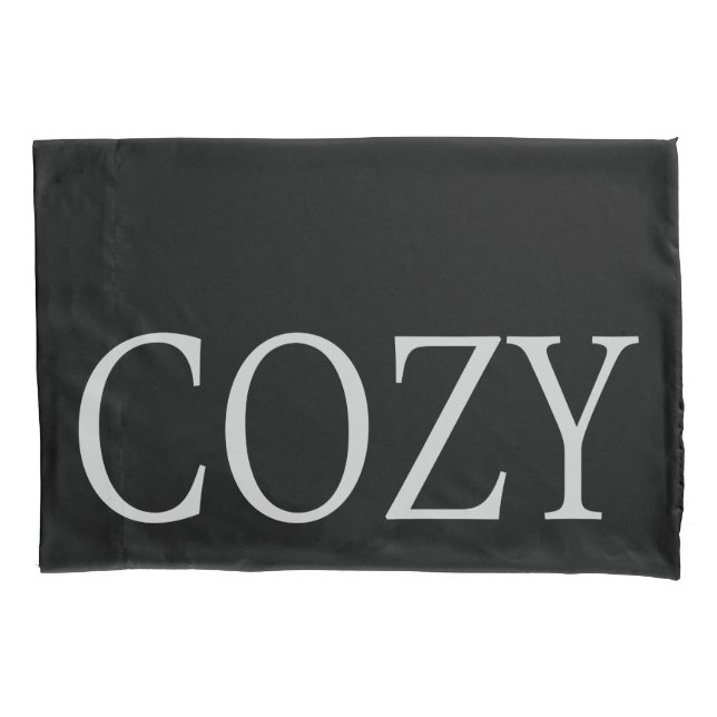 COZY TYPOGRAPHY HOLIDAY STANDARD PILLOW CASE (Front)
