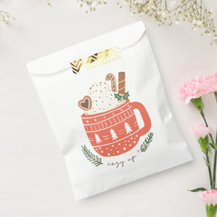 Cozy Up hot chocolate Christmas  Favor Bag
