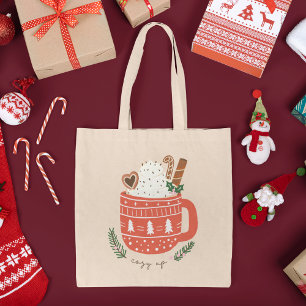 Cozy Up Hot Cocoa Mug Christmas Holiday Tote Bag