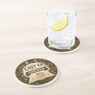 Cozy Up With A Good Book Coaster
