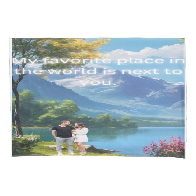 Cozy Up with Memories: Personalized Photo  Pillow Case (Front)