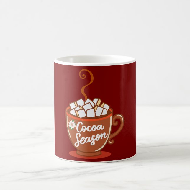 Cozy up with this sweet Cocoa Season design  Coffee Mug (Center)