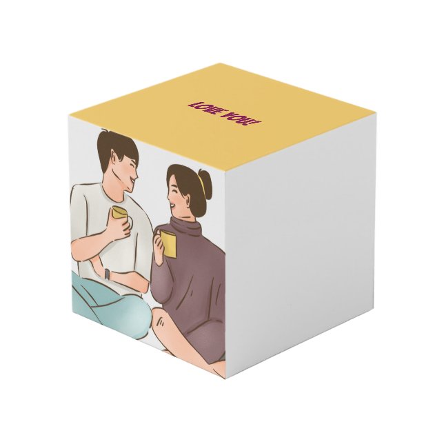 Cozy Valentine's Day Cube (Front Angled)
