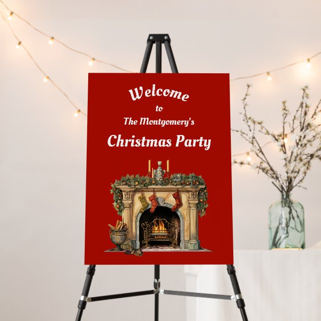 Cozy Victorian Fireplace Christmas Foam Board (In Situ (Stand))