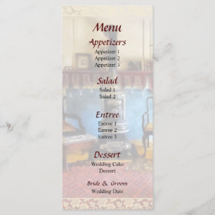 Cozy Victorian Parlor Wedding Menu