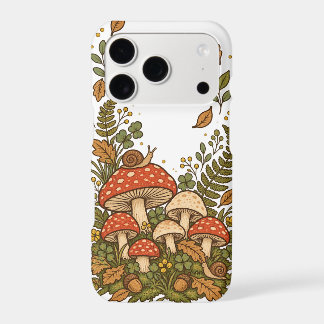 Cozy Vintage Botanical Woodland Mushroom Forest iPhone 17 Pro Case