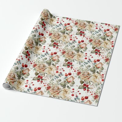Cozy Vintage Christmas Pattern Wrapping Paper