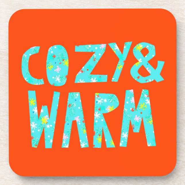 Cozy & Warm Beverage Coaster (Front)