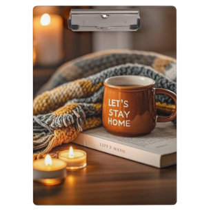 Cozy warm candle lit evening  clipboard