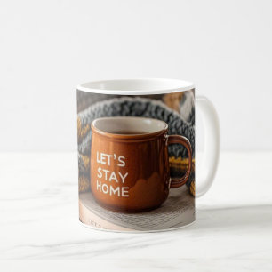 Cozy warm candle lit evening coffee mug