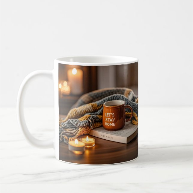 Cozy warm candle lit evening  coffee mug (Left)
