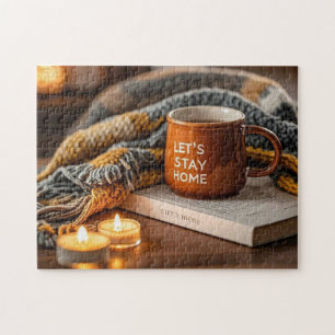 Cozy warm candle lit evening jigsaw puzzle