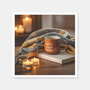 Cozy warm candle lit evening napkins