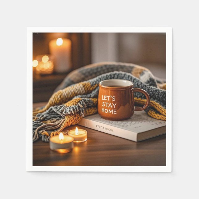 Cozy warm candle lit evening  napkins (Front)