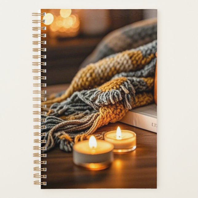 Cozy warm candle lit evening  planner (Front)