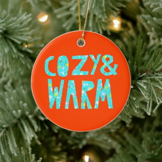 Cozy & Warm Ceramic Ornament (Tree)