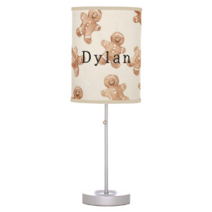 Cozy Warm Christmas Gingerbread Cookies Table Lamp