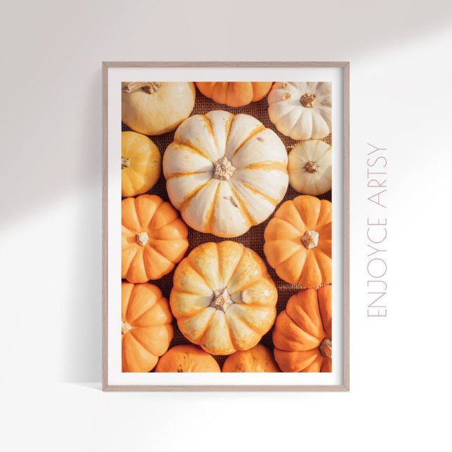 Cozy warm fall pumpkin photo farmhouse wall art (Creator Uploaded)