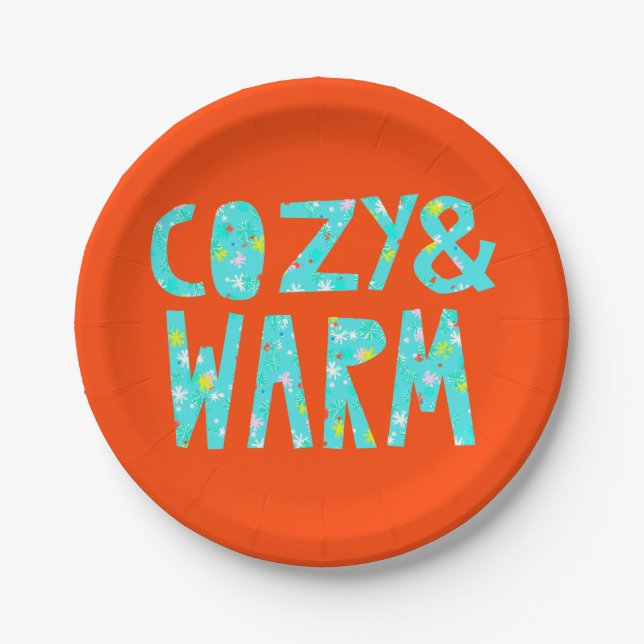 Cozy & Warm Paper Plates (Front)