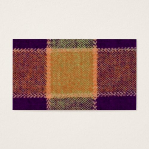 Cozy Warm Plaid Pattern Business Card