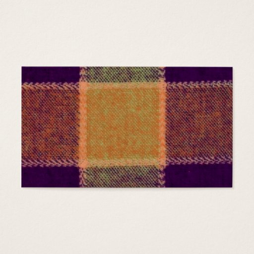Customizable Cozy Warm Plaid Pattern Business Card
