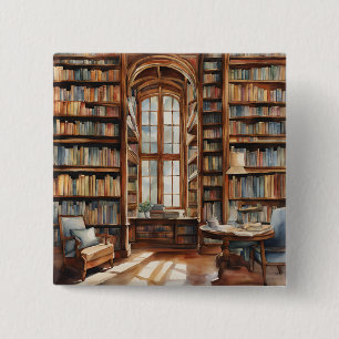Cozy Watercolor Library Button
