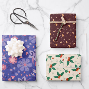 Cozy Whimsical Gift Wrapping Paper - Designs Set 1