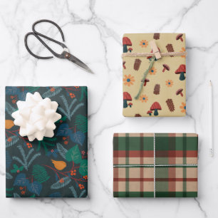 Cozy Whimsical Gift Wrapping Paper - Designs Set 5