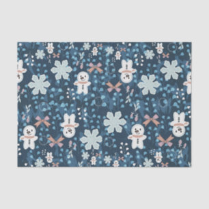 Cozy Whimsical Holiday Throw Pillow Tissue Paper
