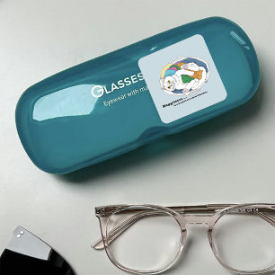 Cozy White Cat Laundry Basket Funny Blue Square Sticker