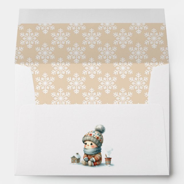 Cozy Winter "Baby It’s Cold Outside!" Baby Shower Envelope (Back (Bottom))