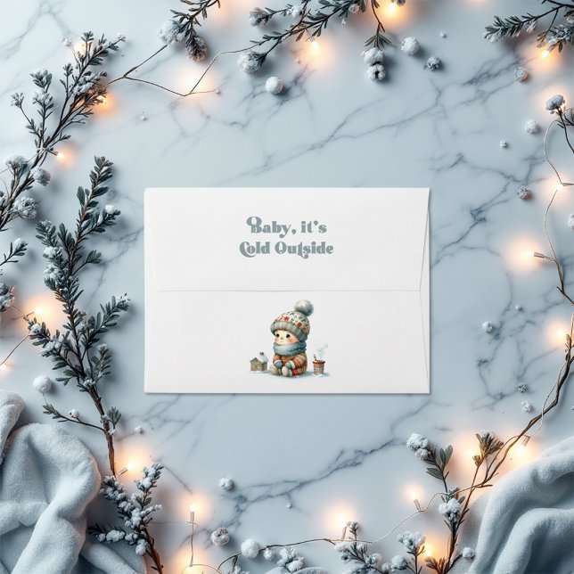 Cozy Winter "Baby It’s Cold Outside!" Baby Shower Envelope (Cozy Winter "Baby It’s Cold Outside!" Baby Shower Envelope)
