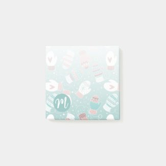 Cozy Winter Christmas Mittens Pattern in Mint