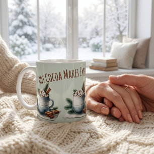 Cozy Winter Cocoa Marshmallow Scene Coffee Mug