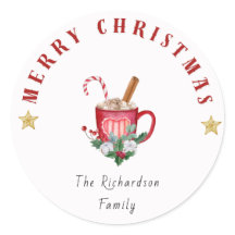 Cozy Winter Coffee Mug Merry Christmas Sticker